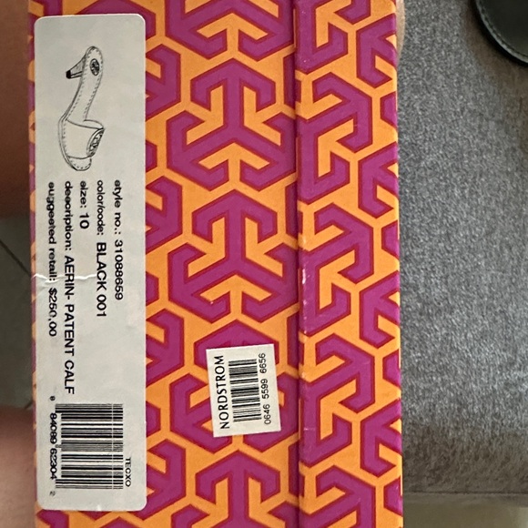 Tory Burch Glossy Black Slide Sandals - Picture 3 of 5